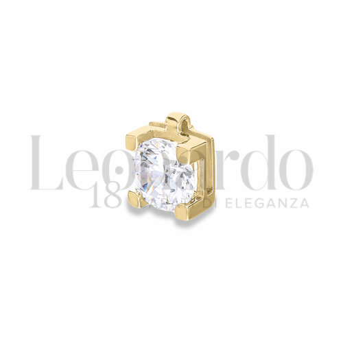 con Zircone bianco da Misura o modello 5,00 mm in Oro Giallo da 0,6gr.