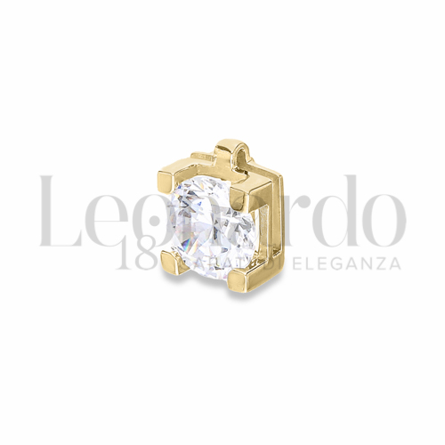 con Zircone bianco da Misura o modello 5,50 mm in Oro Giallo da 0,8gr.
