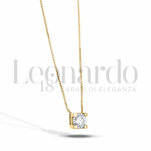 con Zircone bianco da Misura o modello 4,00 mm in Oro Giallo da 1,8gr.