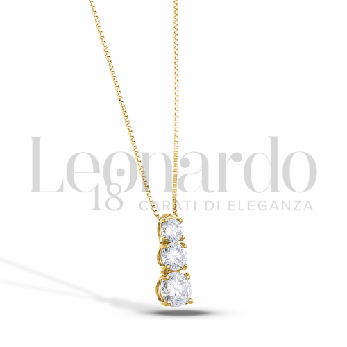 con Zircone bianco da Misura o modello 3,00 - 4,00 - 5,00 mm in Oro Giallo da 1,9gr.