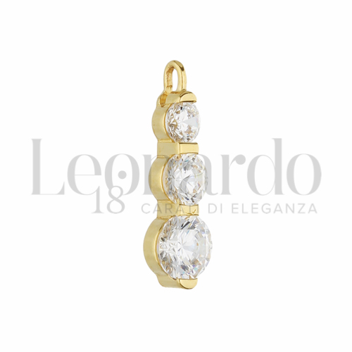 con Zircone bianco da Misura o modello 3,00 - 3,50 - 4,00 mm in Oro Giallo da 0,7gr.