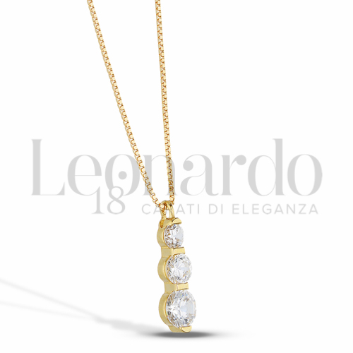 con Zircone bianco da Misura o modello 3,00 - 3,50 - 4,00 mm in Oro Giallo da 2gr.