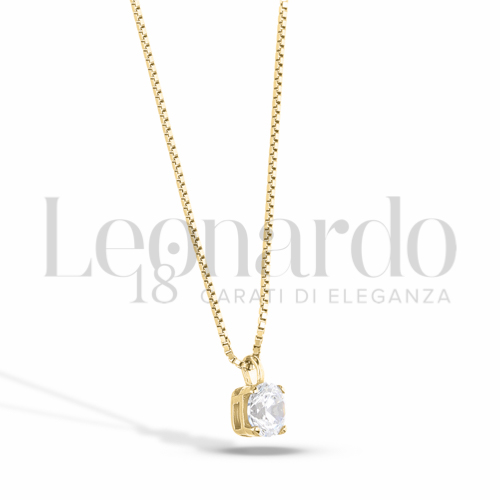 con Zircone bianco da Misura o modello 4,00 mm in Oro Giallo da 1,5gr.