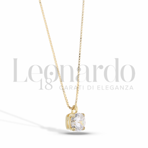 con Zircone bianco da Misura o modello 5,00 mm in Oro Giallo da 1,7gr.