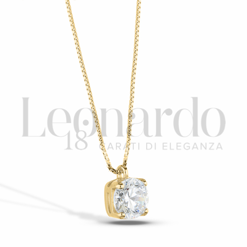 con Zircone bianco da Misura o modello 6,00 mm in Oro Giallo da 1,9gr.