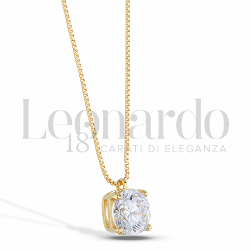 con Zircone bianco da Misura o modello 7,00 mm in Oro Giallo da 2,7gr.