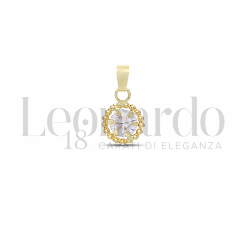 con Zircone bianco da Misura 5,00 mm in Oro Giallo da 0,4gr.