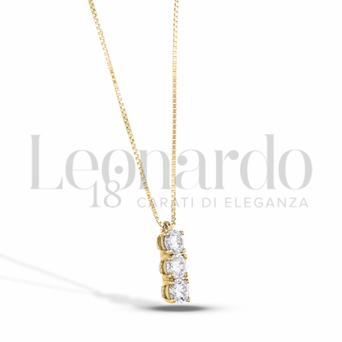 con Zircone bianco da Misura o modello 3,00 mm in Oro Giallo da 1,7gr.