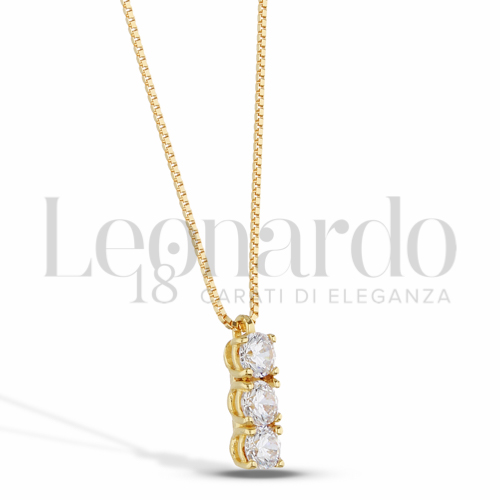 con Zircone bianco da Misura o modello 4,00 mm in Oro Giallo da 2,2gr.
