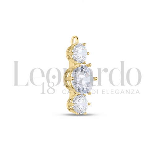 con Zircone bianco da Misura o modello 4,00 - 6,00 mm in Oro Giallo da 1,1gr.