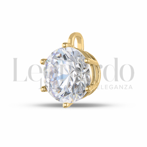 con Zircone bianco da Misura o modello 8,00 mm in Oro Giallo da 1,3gr.