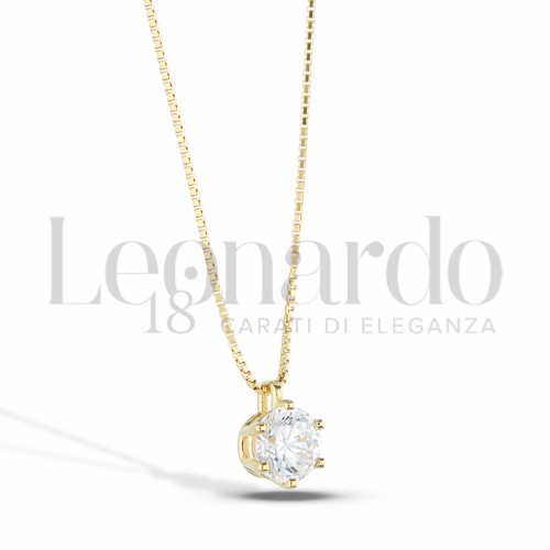 con Zircone bianco da Misura o modello 5,00 mm in Oro Giallo da 1,7gr.
