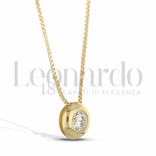 con Zircone bianco da Misura o modello 3,50 mm in Oro Giallo da 1,6gr.