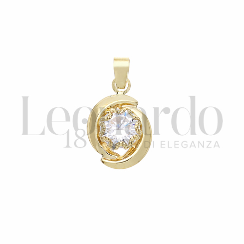 con Zircone bianco da Misura o modello 6,00 mm in Oro Giallo da 0,6gr.