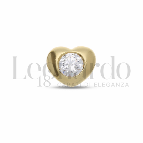 con Zircone bianco da Misura o modello 3,50 mm in Oro Giallo da 0,7gr.