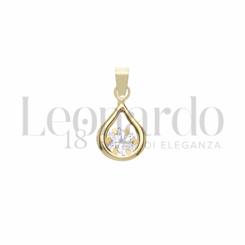 con Zircone bianco da Misura o modello 5,00 mm in Oro Giallo da 0,5gr.