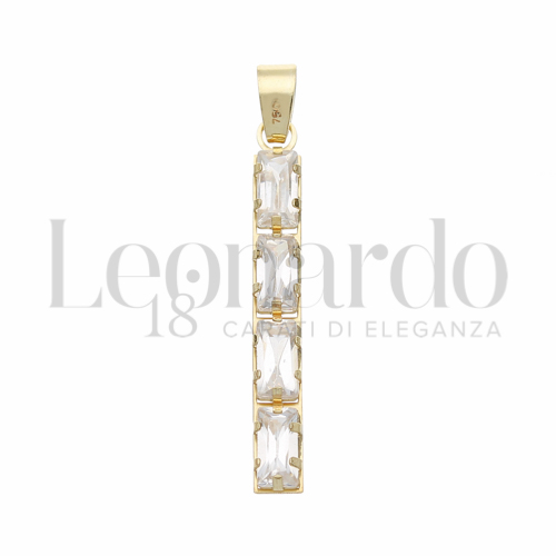 con Zircone bianco da in Oro Giallo da 0,7gr.