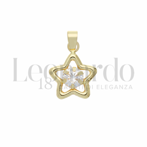 con Zircone bianco da in Oro Giallo da 0,5gr.
