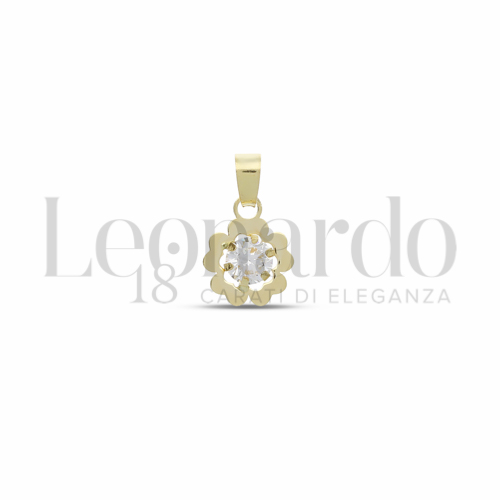 con Zircone bianco da Misura o modello 4,00 mm in Oro Giallo da 0,3gr.