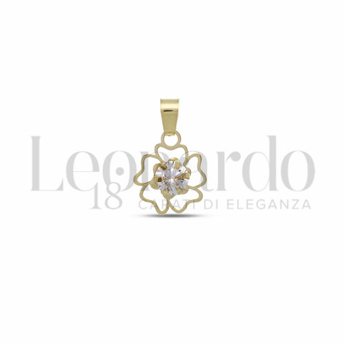 con Zircone bianco da Misura o modello 4,00 mm in Oro Giallo da 0,3gr.