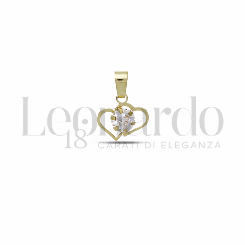 con Zircone bianco da Misura o modello 4,00 mm in Oro Giallo da 0,3gr.