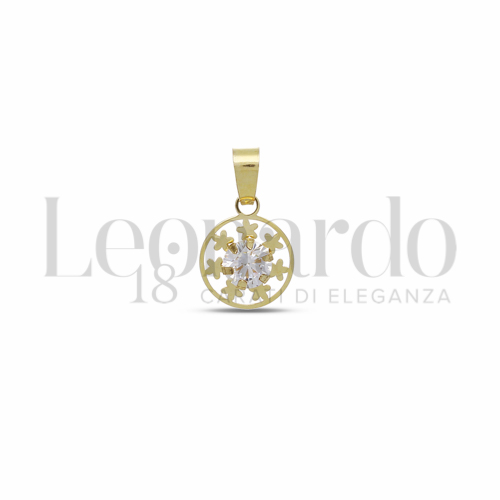 con Zircone bianco da Misura o modello 4,00 mm in Oro Giallo da 0,3gr.