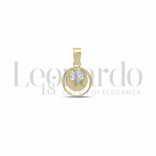con Zircone bianco da Misura o modello 4,00 mm in Oro Giallo da 0,3gr.