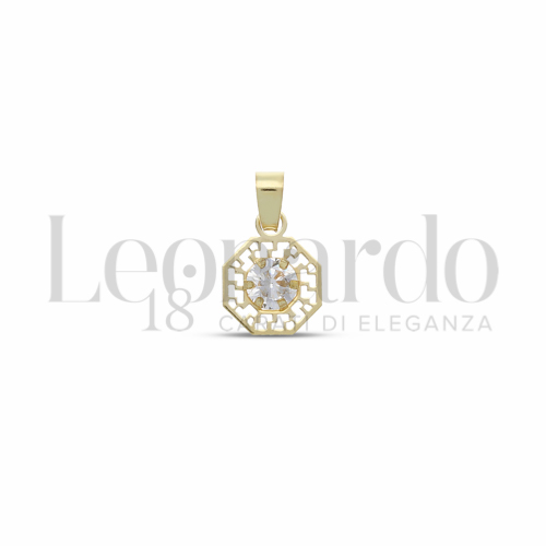 con Zircone bianco da Misura o modello 4,00 mm in Oro Giallo da 0,3gr.