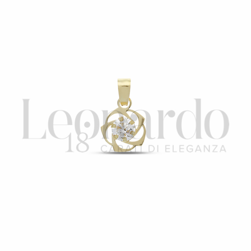 con Zircone bianco da Misura o modello 4,00 mm in Oro Giallo da 0,3gr.