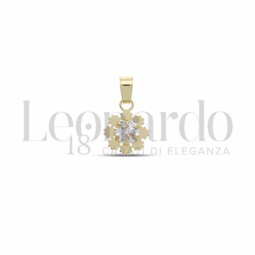 con Zircone bianco da Misura o modello 4,00 mm in Oro Giallo da 0,3gr.