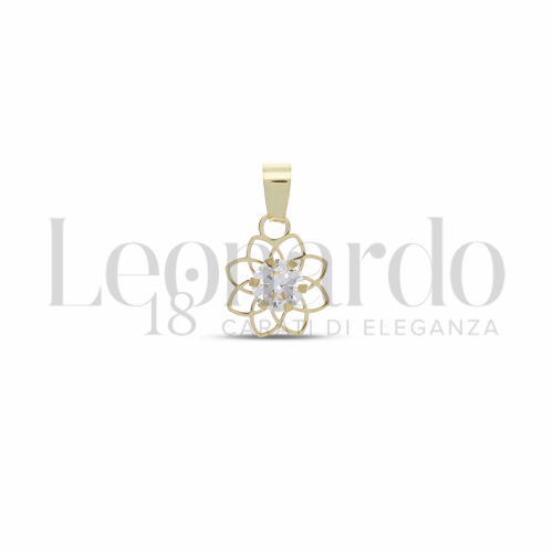 con Zircone bianco da Misura o modello 4,00 mm in Oro Giallo da 0,3gr.