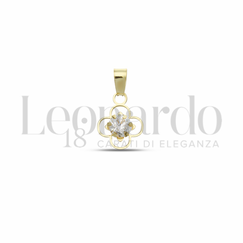con Zircone bianco da Misura o modello 4,00 mm in Oro Giallo da 0,3gr.