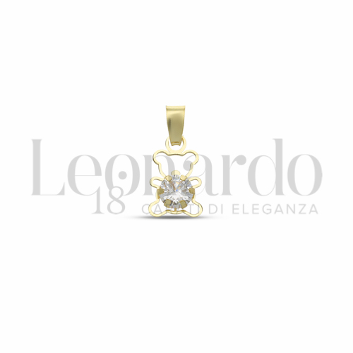 con Zircone bianco da Misura o modello 4,00 mm in Oro Giallo da 0,3gr.