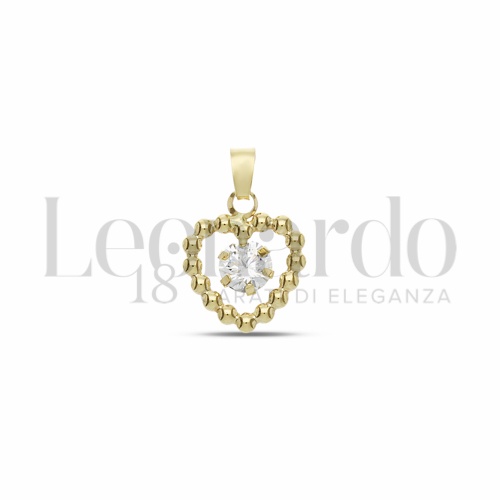 con Zircone bianco da Misura o modello 5,00 mm in Oro Giallo da 0,5gr.
