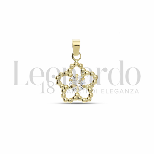 con Zircone bianco da Misura o modello 5,00 mm in Oro Giallo da 0,5gr.