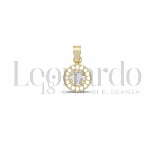 con Zircone bianco da Misura o modello 4,00 mm in Oro Giallo da 0,3gr.