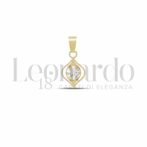 con Zircone bianco da Misura o modello 4,00 mm in Oro Giallo da 0,3gr.