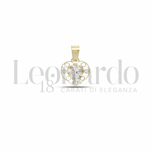 con Smalto bianco e zircone bianco da Misura o modello 4,00 mm in Oro Giallo da 0,3gr.