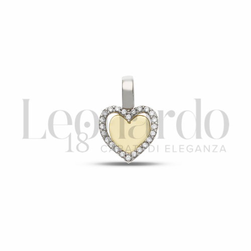 1° Misura con Zircone bianco in Oro Bianco e Oro Giallo da 0,9gr.