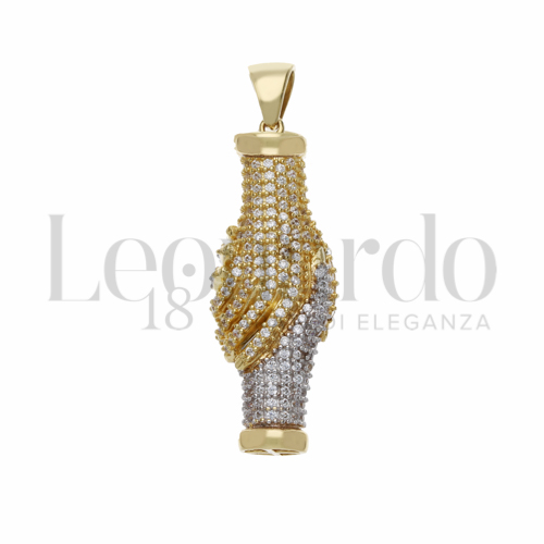 con Zircone bianco in Oro Bianco e Oro Giallo da 7,8gr.