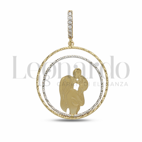 1° Misura con Zircone bianco in Oro Giallo e Oro Bianco da 1,9gr.