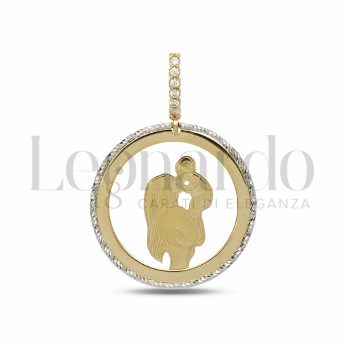 1° Misura con Zircone bianco in Oro Giallo e Oro Bianco da 1,9gr.