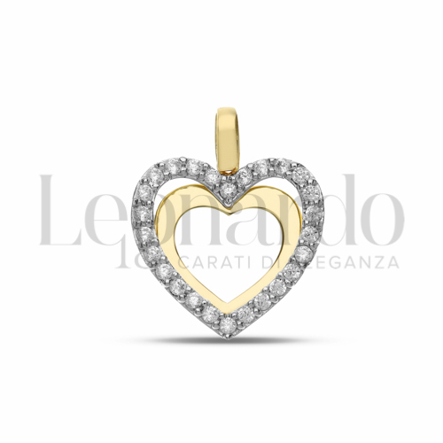 2° Misura con Zircone bianco in Oro Giallo e Oro Bianco da 1gr.