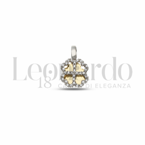 1° Misura con Zircone bianco in Oro Giallo e Oro Bianco da 1,3gr.