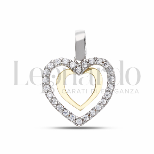 2° Misura con Zircone bianco in Oro Giallo e Oro Bianco da 0,9gr.