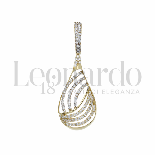 con Zircone bianco in Oro Giallo e Oro Bianco da 4gr.