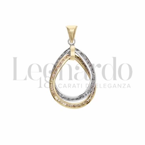 con Zircone bianco in Oro Giallo e Oro Bianco da 1,5gr.