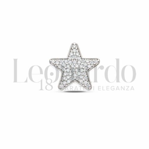 1° Misura con Zircone bianco in Oro Bianco da 2,3gr.