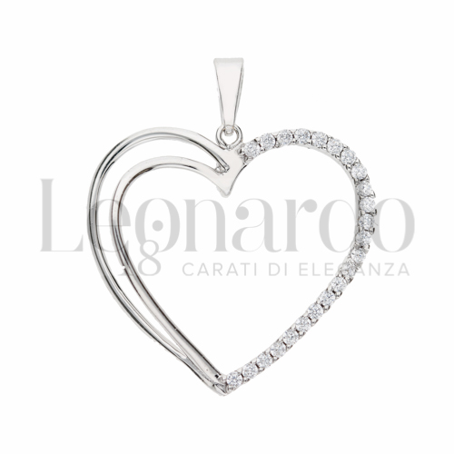 con Zircone bianco in Oro Bianco da 2,3gr.