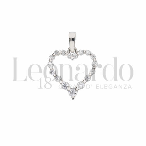 con Zircone bianco in Oro Bianco da 0,9gr.